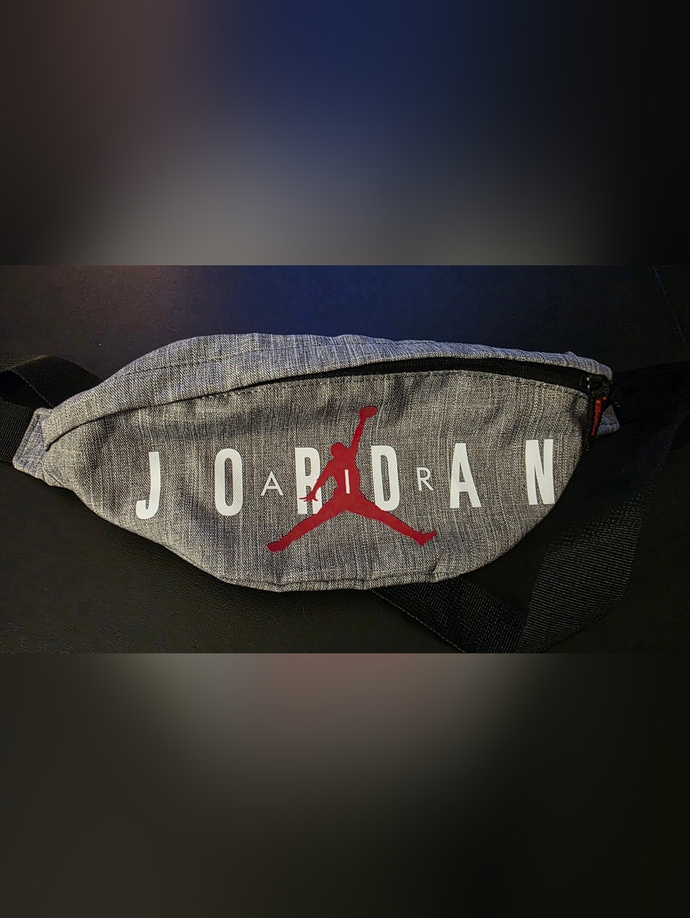 Liked NEW Jordan Gray Fanny Pack with Red Jumpman and White Logo